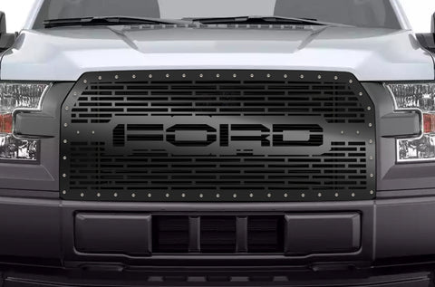1 Piece Steel Grille for Ford F150 2015-2017 - FORD