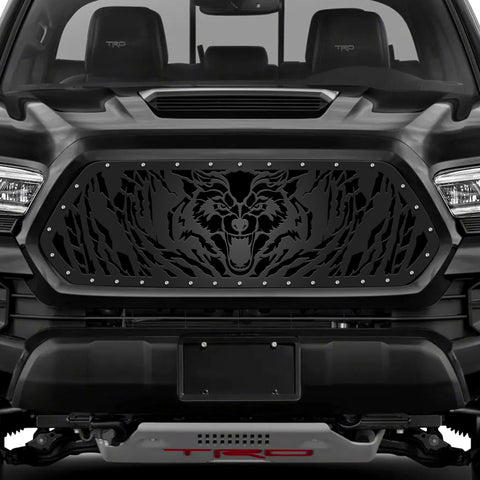1 Piece Steel Grille for Toyota Tacoma 2016-2017 - DIREWOLF
