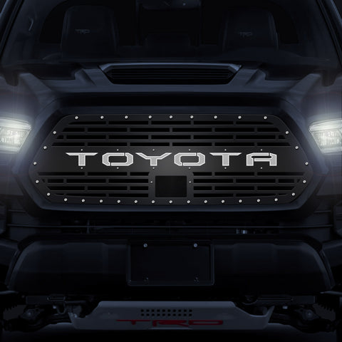 1 Piece LED X-Lite Steel Pro Style Grille for Toyota Tacoma 2018-2023 - TOYOTA V3