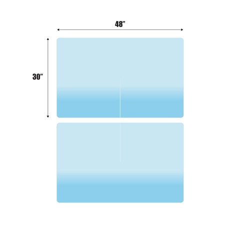 Sneeze Guard 48" x 30" Protective Acrylic Shield 4-Person Divider