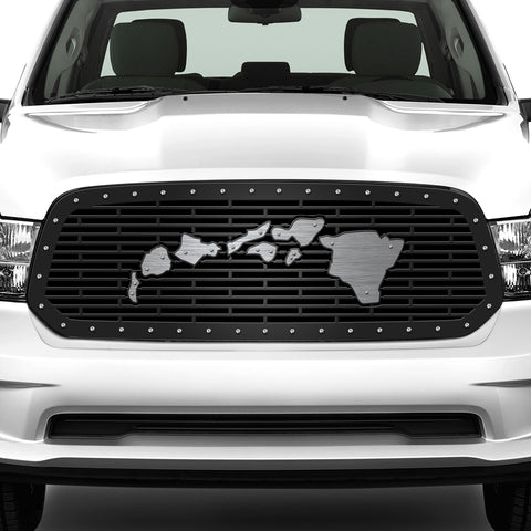 Steel Grille for Dodge Ram 1500 2013-2018 - HAWAII w/ STAINLESS STEEL