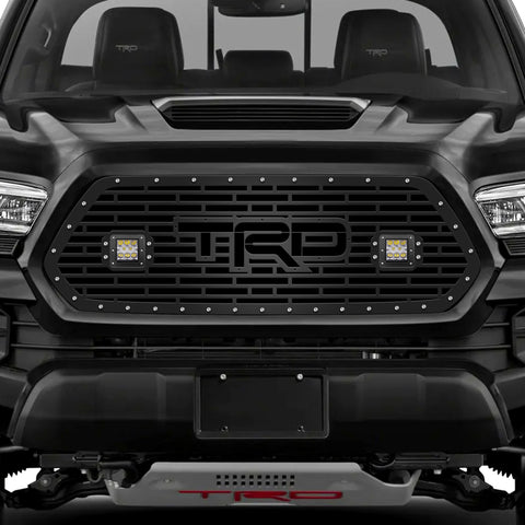 1 Piece Steel Grille for Toyota Tacoma 2016-2017 - TRD w/ LED Light Pods
