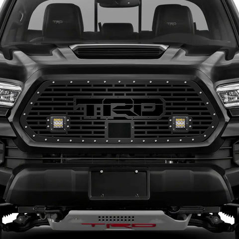 1 Piece Steel Pro Style Grille for Toyota Tacoma 2018-2022 - TRD w/ LED Light Pods