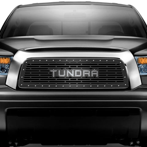 1 Piece Steel Grille for Toyota Tundra 2007-2009 - TUNDRA V1 w/ STAINLESS STEEL UNDERLAY