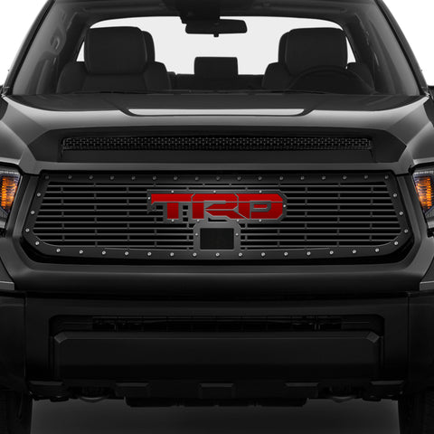 1 Piece Steel Grille for Toyota Tundra 2018-2021 Sport - TRD w/ RED ACRYLIC UNDERLAY