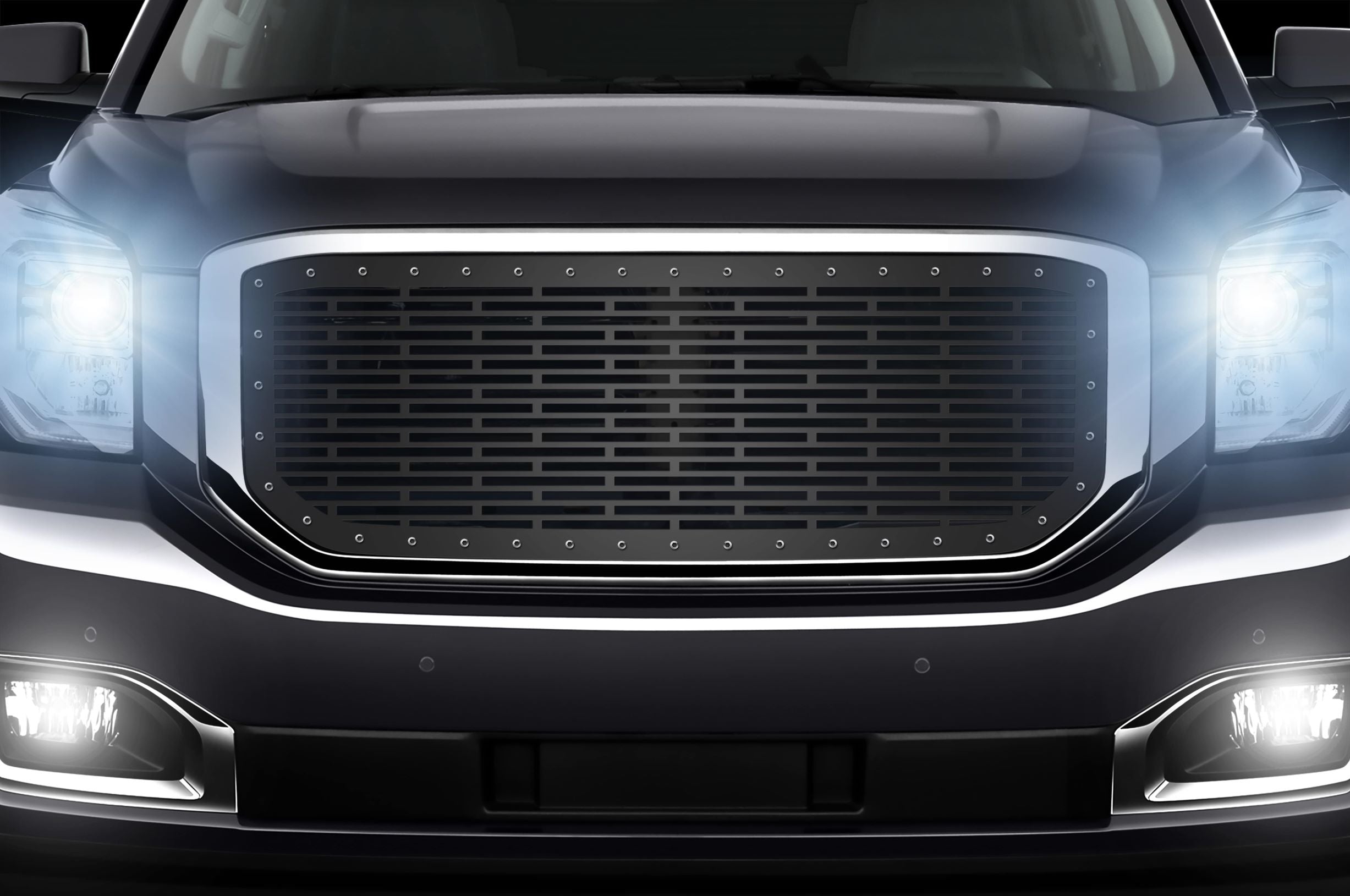 1 Piece Steel Grille for GMC Yukon Denali 2015-2020 -Bricks