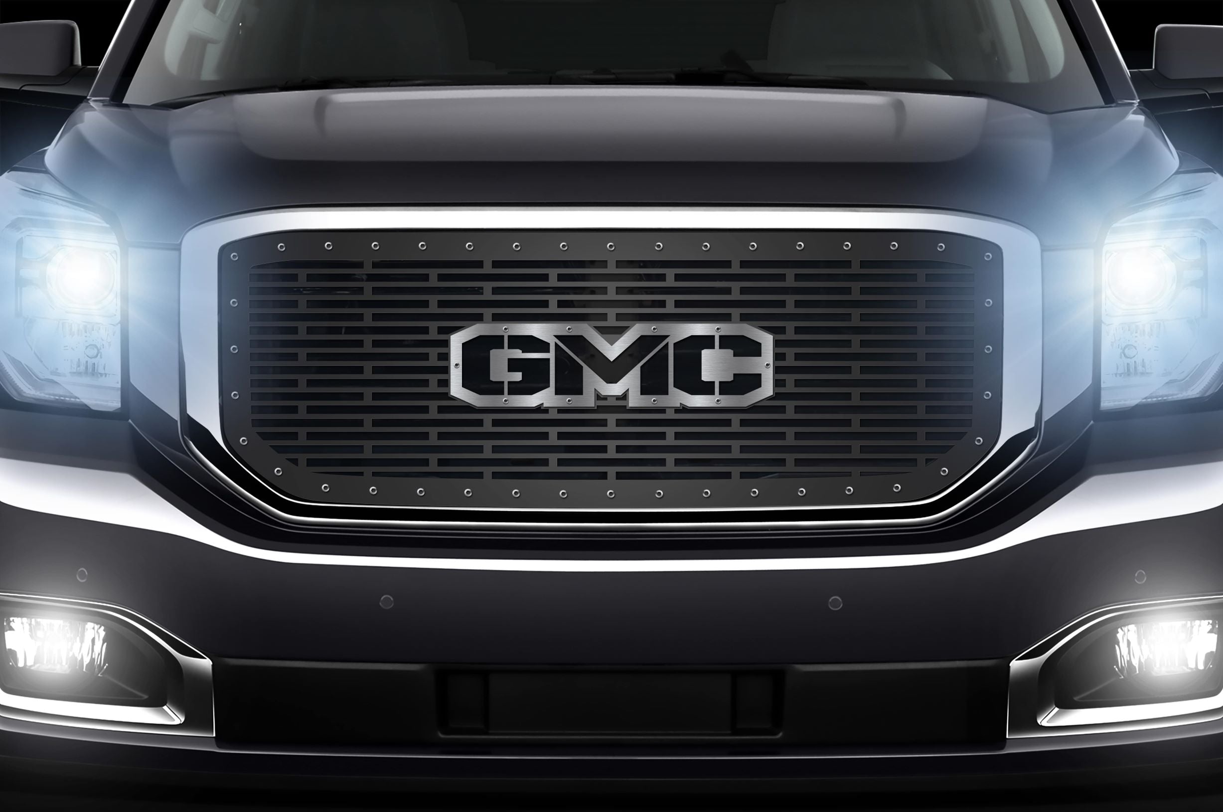 1 Piece Steel Grille for GMC Yukon Denali 2015-2020 -GMC Steel Overlay