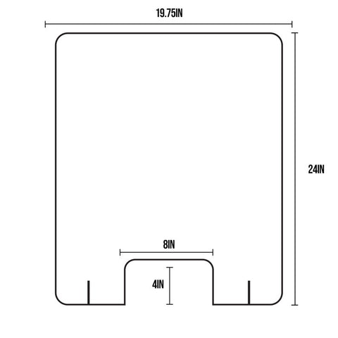 Sneeze Guard - Plexiglass Shield - 19.75