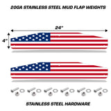 Universal Mud Flap Weights-Stars and Stripes Straight