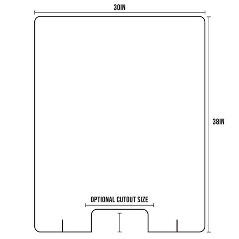 Sneeze Guard - Plexiglass Shield - 30