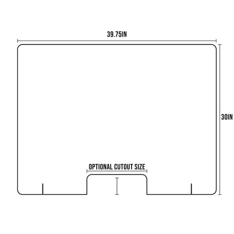 Sneeze Guard - Plexiglass Shield - 39.75