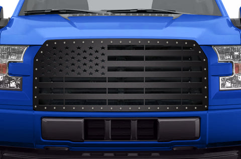 1 Piece Steel Grille for Ford F150 2015-2017 - AMERICAN FLAG