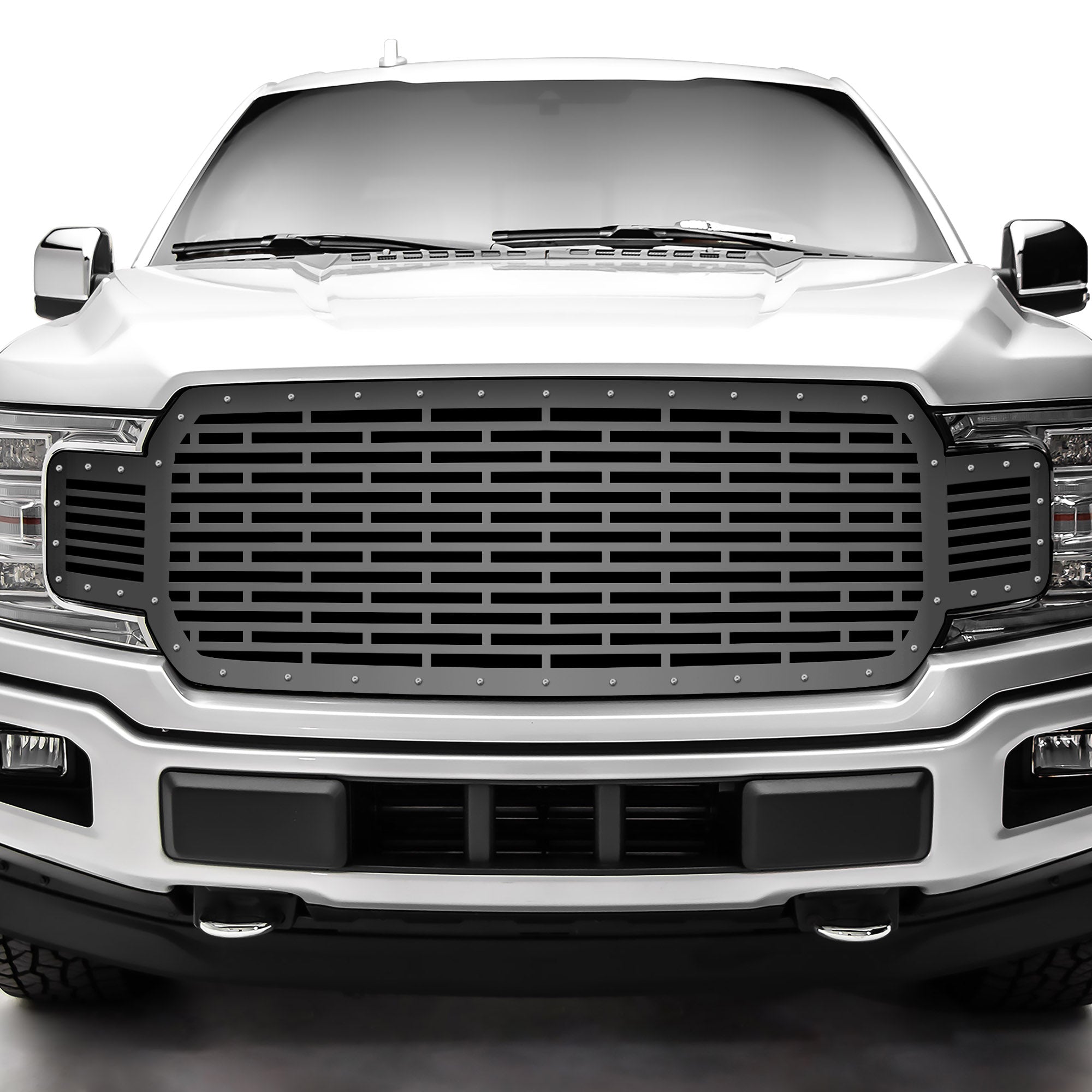 1 Piece Steel Grille for Ford F150 2018-2020 - Bricks