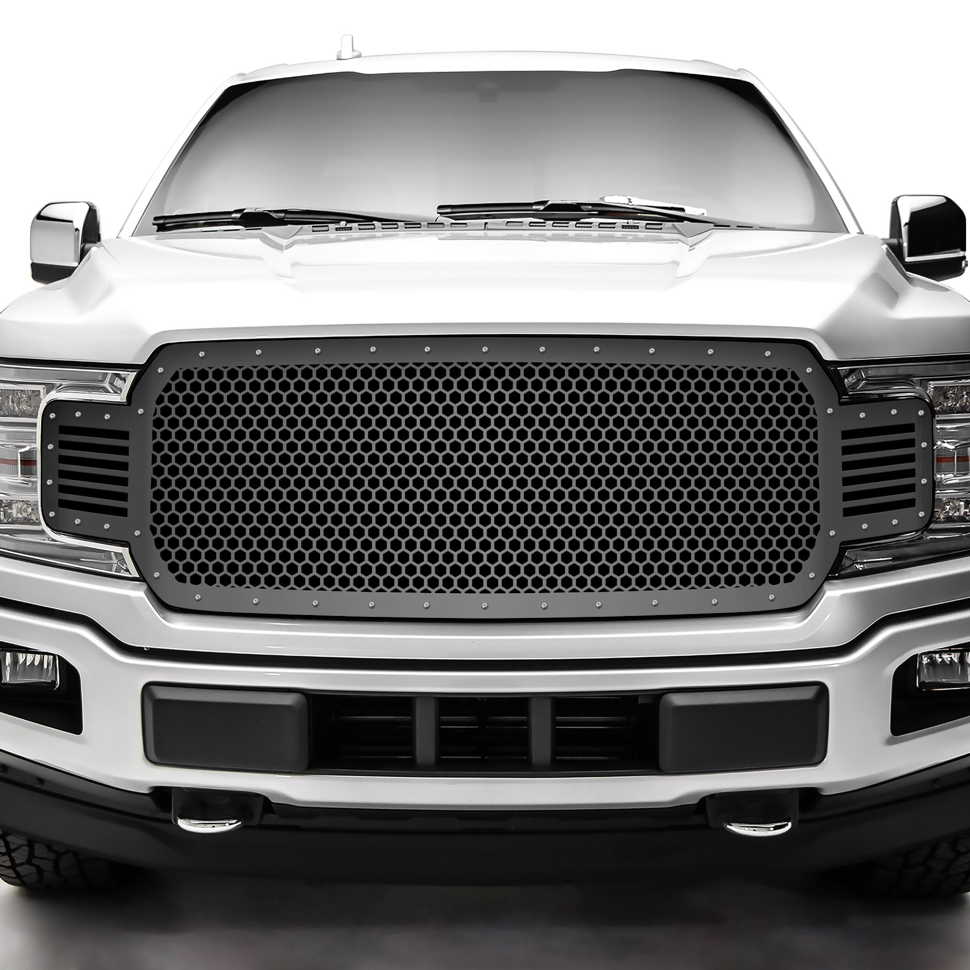1 Piece Steel Grille for Ford F150 2018-2020 - Hex