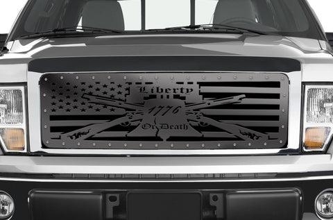 1 Piece Steel Grille for Ford F150 2009-2014 - LIBERTY OR DEATH