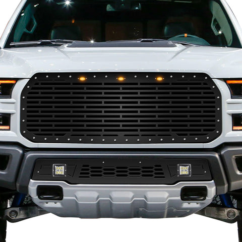 1 Piece Steel Grille for Ford Raptor SVT 2017-2020 - BRICKS