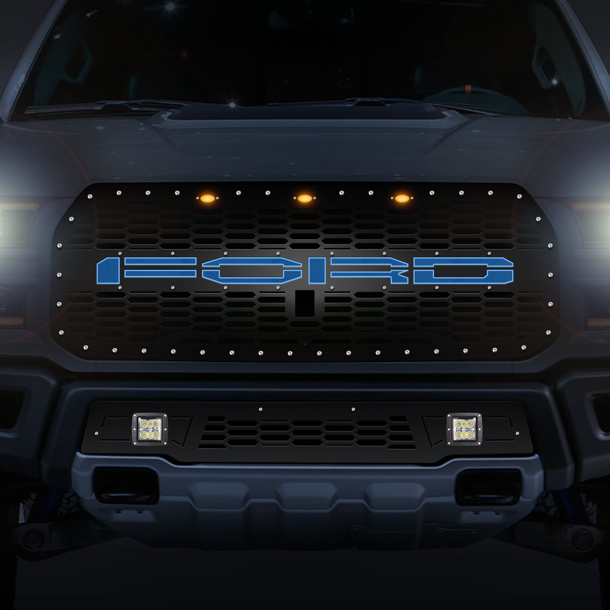 Ford, Raptor, SVT, Grilles, Truck Grilles, Truck, Grille, Grill, 300 Industries, Powder Coat, Aftermarket Accessories