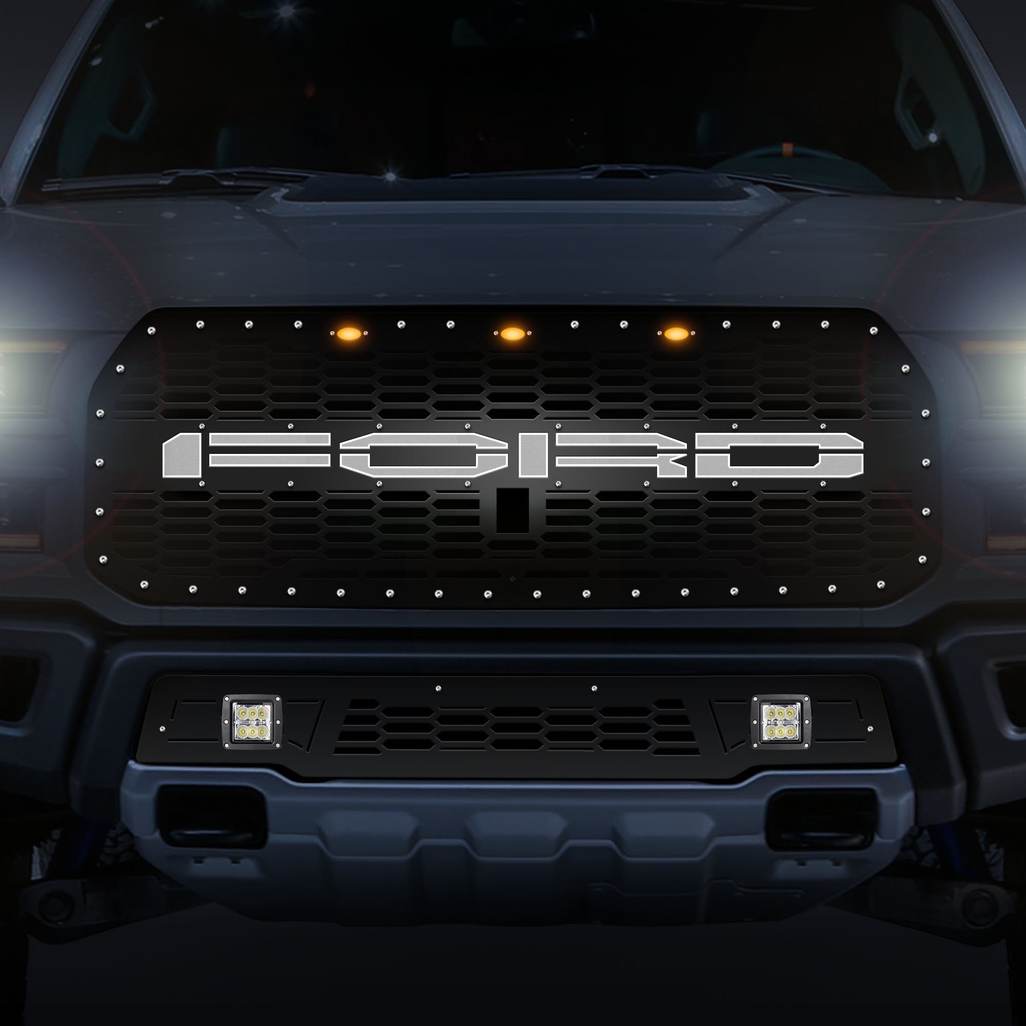 Ford, Raptor, SVT, Grilles, Truck Grilles, Truck, Grille, Grill, 300 Industries, Powder Coat, Aftermarket Accessories