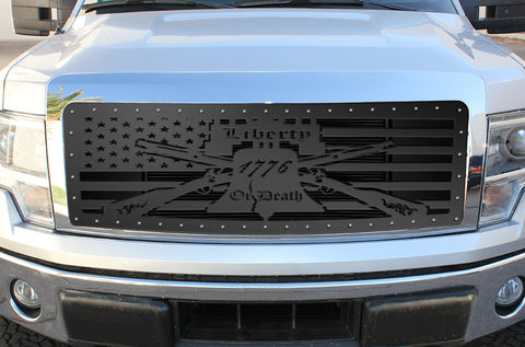 1 Piece Steel Grille for Ford F150 Lariat 2009-2012 - LIBERTY OR DEATH
