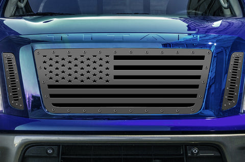 1 Piece Steel Grille for Nissan Titan 2016-2019 - USA FLAG