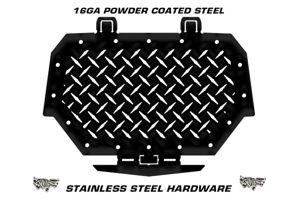1 Piece Steel Grille for Polaris RZR 1000 2014-2018 - Diamond Tread