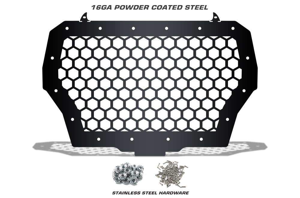 1 Piece Steel Grille for Polaris RZR Turbo 2017-2018 - HEX – 300