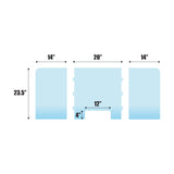 School Student Desk 3-Sided Sneeze Guard Clear Protective Barrier