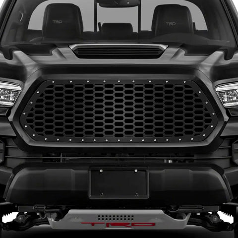 1 Piece Steel Grille for Toyota Tacoma 2016-2017 - HONEYCOMB