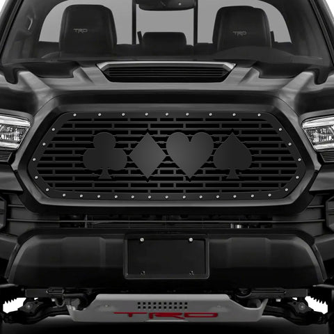 1 Piece Steel Grille for Toyota Tacoma 2016-2017 - SUIT OF CARDS