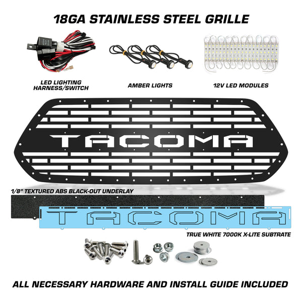 Toyota, Tacoma, Grilles, Truck Grilles, Truck, Grille, Grill, 300 Industries, Powder Coat, Aftermarket Accessories