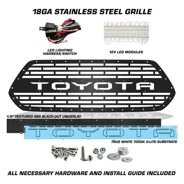 Toyota, Tacoma, Grilles, Truck Grilles, Truck, Grille, Grill, 300 Industries, Powder Coat, Aftermarket Accessories