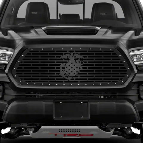 1 Piece Steel Grille for Toyota Tacoma 2016-2017 - USMC