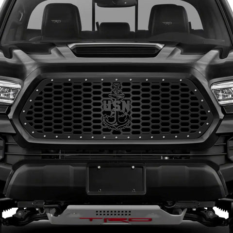 1 Piece Steel Grille for Toyota Tacoma 2016-2017 - USN ANCHOR