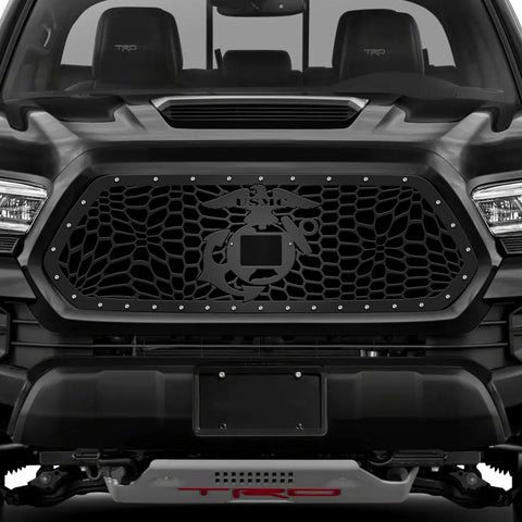 1 Piece Steel Pro Style Grille for Toyota Tacoma 2018-2022 - USMC MARINE CAMO