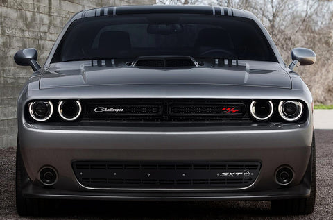 1 Piece Steel Grille for Dodge Challenger - LOWER BUMPER GRILLE OVERLAY WTH STAINLESS STEEL ACCENT