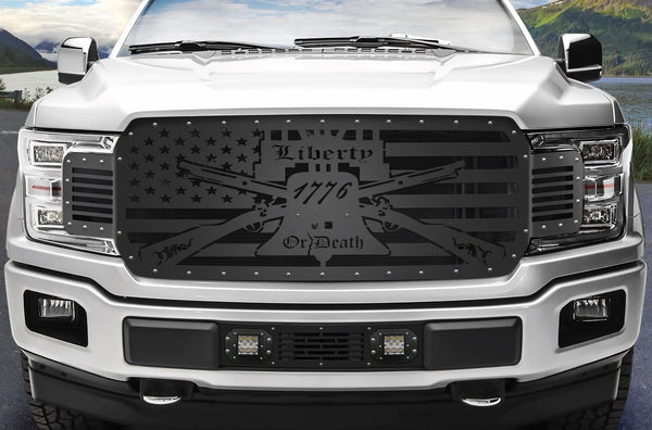 1 Piece Steel Grille for Ford F150 2018-2020 - Liberty or Death