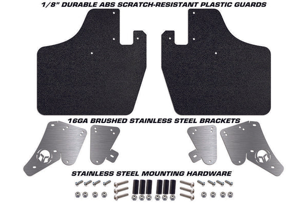 2PC set of Can Am X3 Mud Flaps w/ Stainless Steel Brackets fits Can Am X3/Rzr 1000/Rzr 900